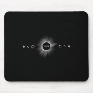 Solar Eclipse Shirt 2024 Phases Total Eclipse  Mouse Pad