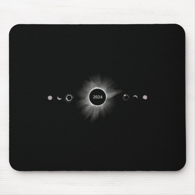 Solar Eclipse Shirt 2024 Phases Total Eclipse  Mouse Pad (Front)