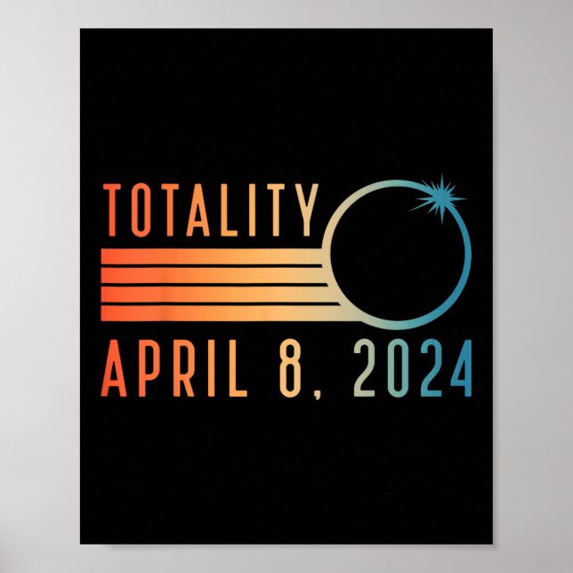 Solar Eclipse Shirt April 8 2024 Totality Solar Ec Poster (Front)