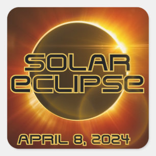 Solar Eclipse  Square Sticker