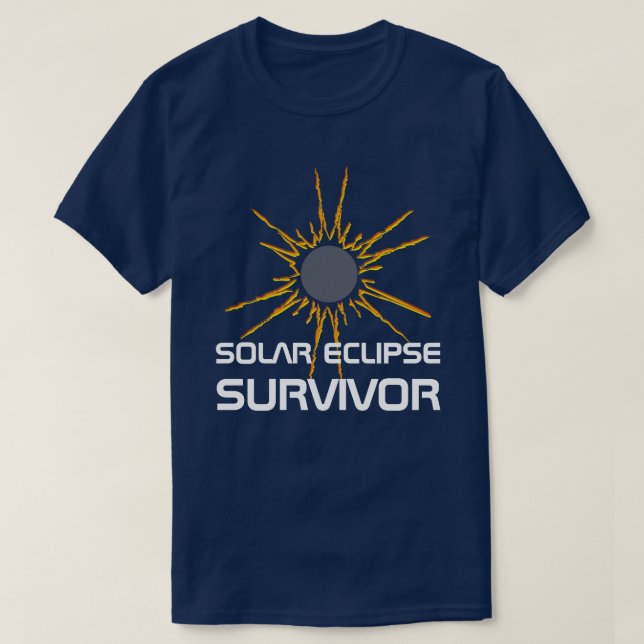 Solar Eclipse Survivor funny customizable T-Shirt (Design Front)