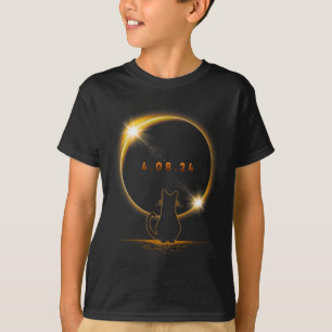 Solar Eclipse T Cat Wearing Solar Eclipse Glasses T-Shirt