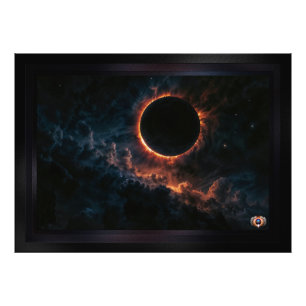 Solar Eclipse That Inspires Awe AI Art by Xzendor7 Photo Print