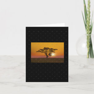 Solar Eclipse Thru Tree Sticker Card