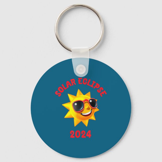 Solar Eclipse Total Darkness April Keychain (Front)