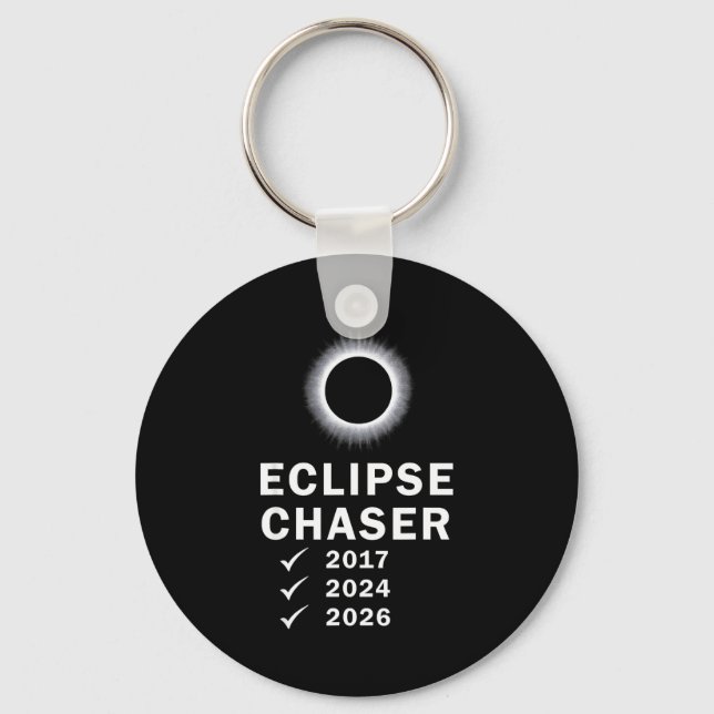 Solar Eclipse Total Eclipse Design Keychain (Front)