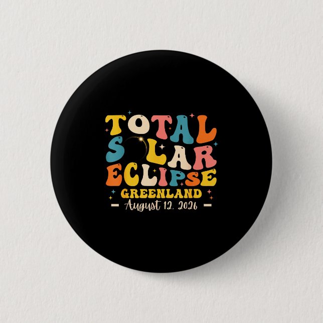 Solar Eclipse Total Solar Eclipse Design 2 Inch Round Button (Front)
