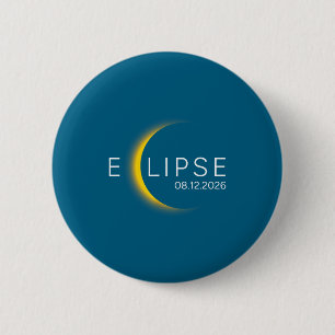 Solar Eclipse Total Solar Eclipse Design 2 Inch Round Button