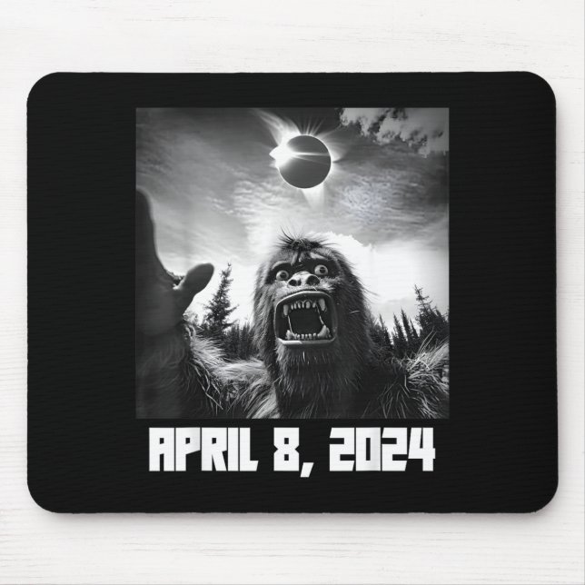 Solar Eclipse Totality April 8 Illustration Mouse Pad (Front)
