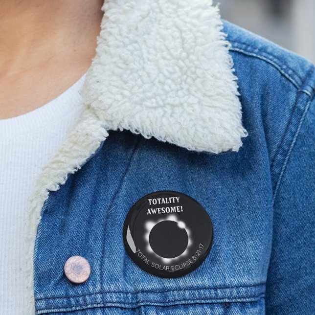 Solar Eclipse Totality Awesome 2 Inch Round Button (Creator Uploaded)