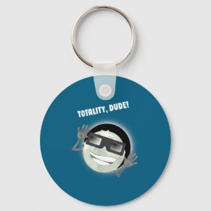 Solar Eclipse Totality Dude Keychain