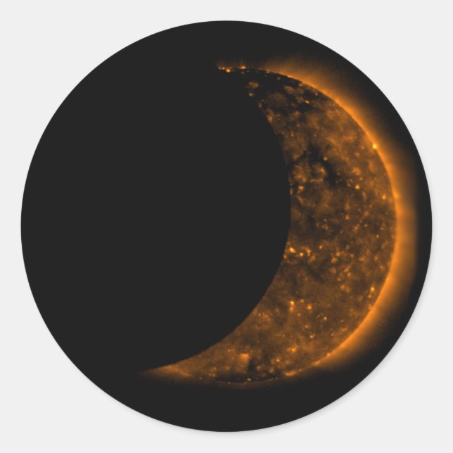 Solar Eclipse Transit Classic Round Sticker (Front)