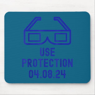 Solar Eclipse Usa Use Protection Illustration Mouse Pad