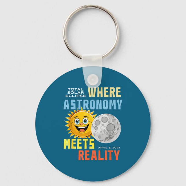 Solar Eclipse Where Astronomy Meets Keychain (Front)