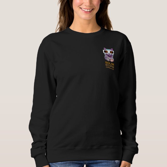 Solar Eclipse with Cat  Sweatshirt (Front)