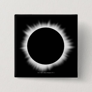 Solar Eclipse with Corona 2 Inch Square Button