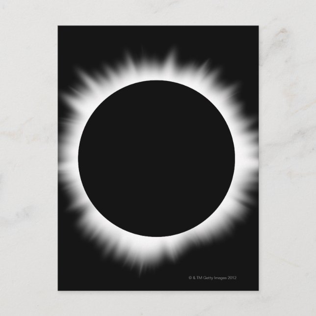 Solar Eclipse with Corona Postcard (Front)