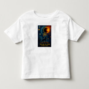 Solar Eclipse Wolf Starry Night Wildern Toddler T-shirt