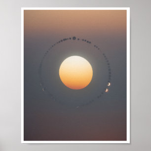 Solar eclipses sky background Wall Poster