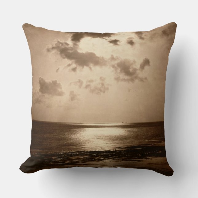 Solar Effect - Ocean, 1857 (albumen print from a c Throw Pillow (Front)