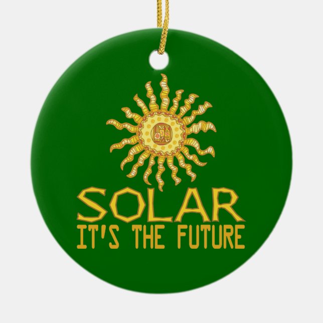 Solar Energy Ceramic Ornament (Front)