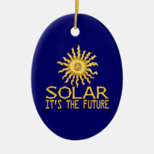 Solar Energy Future Ceramic Ornament