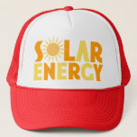 Solar Energy Gift Hat<br><div class="desc">Fun Solar Energy design has pretty sun graphic and Solar Energy slogan in yellow and orange for the environmentalist or Earth Day celebration.</div>