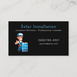 Solar Energy Instillation Service Business Card