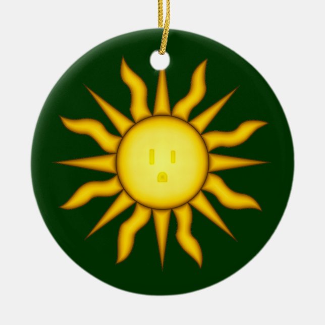 Solar Energy Sun Glyph Ornament (Front)