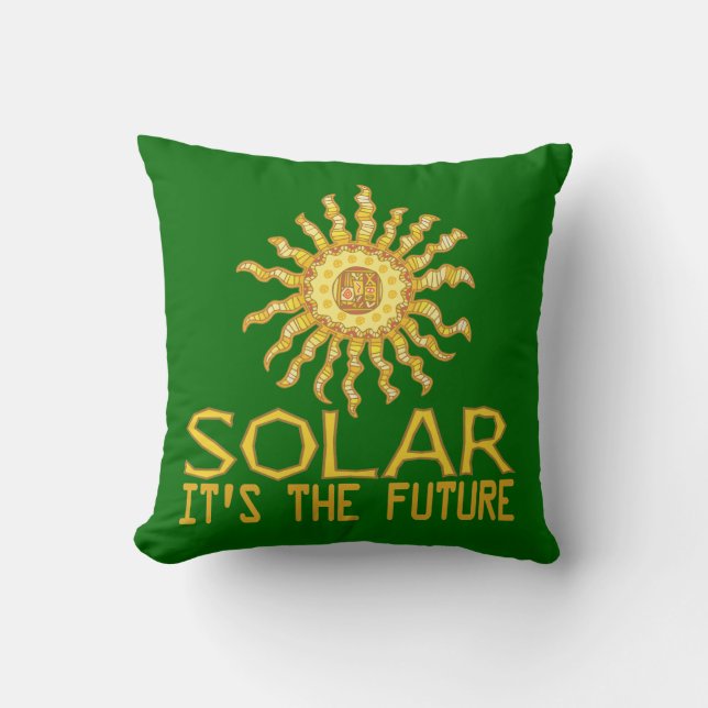 Solar Energy Throw Pillow (Front)