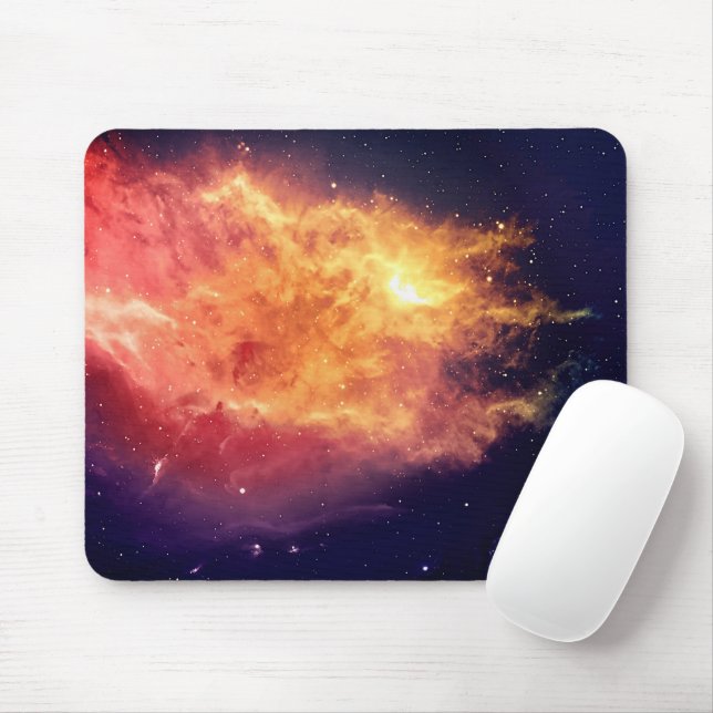 Solar Fire Across the Cosmos Mouse Pad (With Mouse)