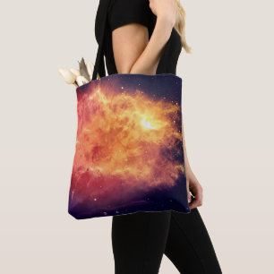 Solar Fire Across the Cosmos Tote Bag