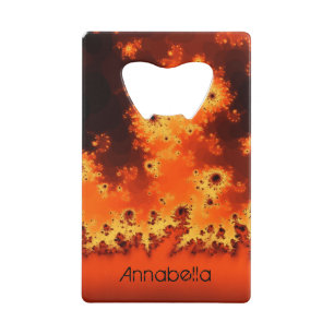 Solar Flare Fractal Bottle Opener Credit Card Bottle Opener
