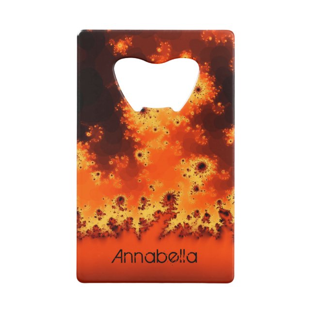 Solar Flare Fractal Bottle Opener Credit Card Bottle Opener (Front)