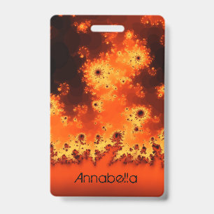 Solar Flare Fractal Name Badge