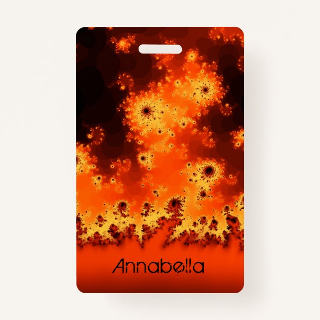 Solar Flare Fractal Name Badge (Front)