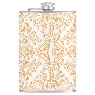 Solar Flare Gold Damask Phone / iPad case Hip Flask