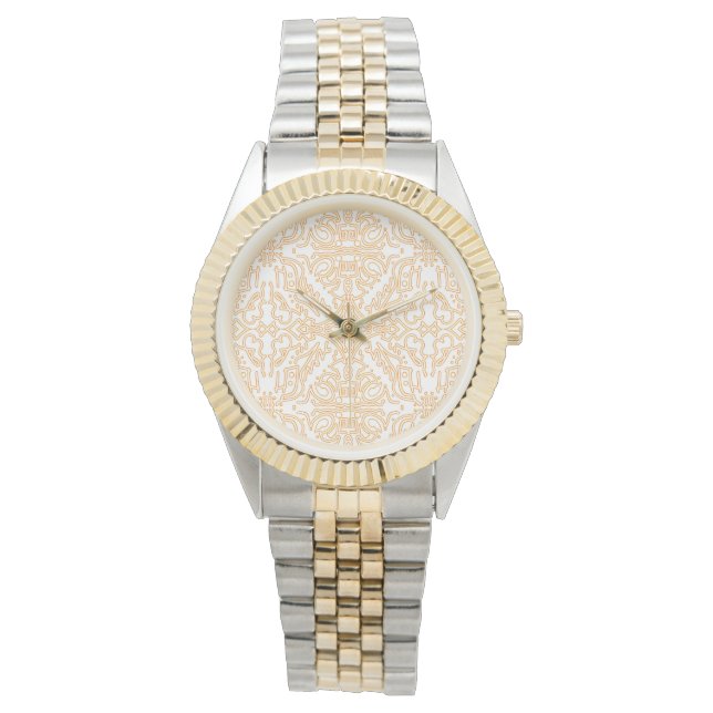 Solar Flare Gold Damask Phone / iPad case Watch (Front)