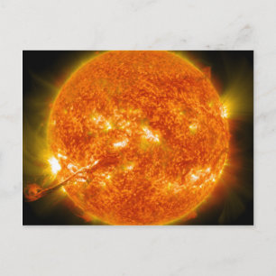 Solar Flare or Coronal Mass Ejection on Sun Postcard