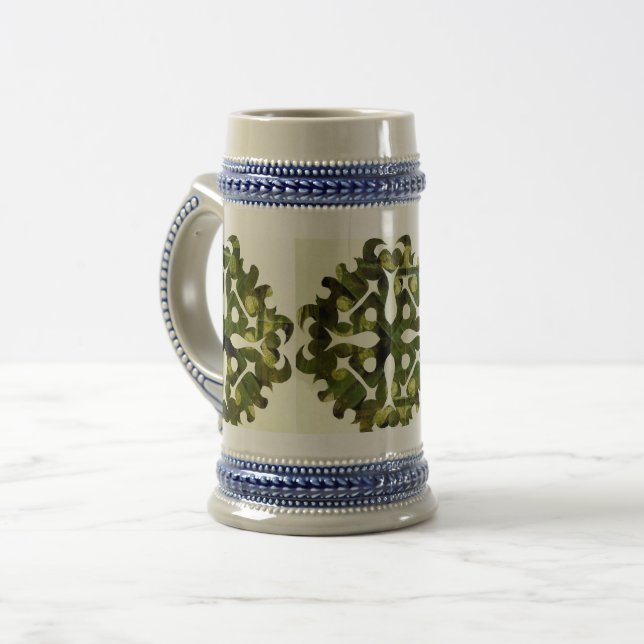 Solar Fragment abstract Geometric Beer Stein (Front Left)