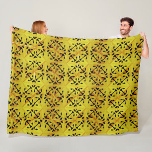 Solar Fragment abstract Geometric Fleece Blanket