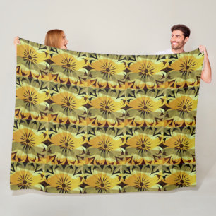 Solar Fragment abstract Geometric Fleece Blanket