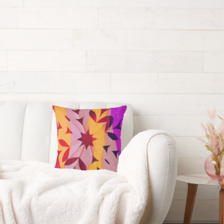 Solar Fragment abstract Geometric  Throw Pillow