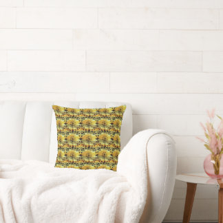 Solar Fragment abstract Geometric Throw Pillow