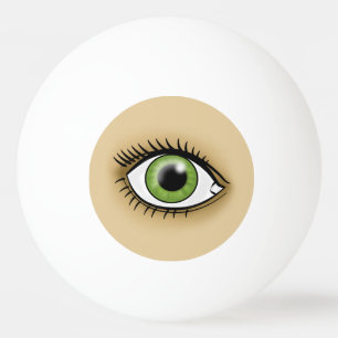 Solar Green Eye Ping Pong Ball