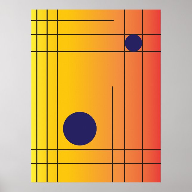 Solar Grid No. 1 — Modern Geometric Wall Art Poste (Front)