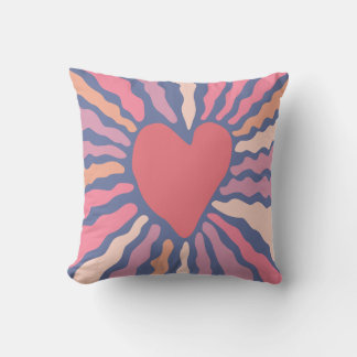Solar Heart Throw Pillow