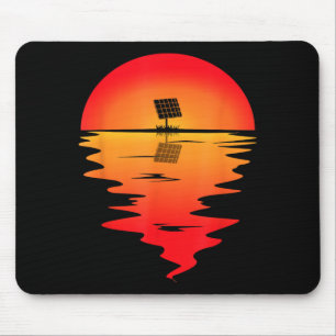 Solar Installation Sunset Solar Panel Installer Mouse Pad