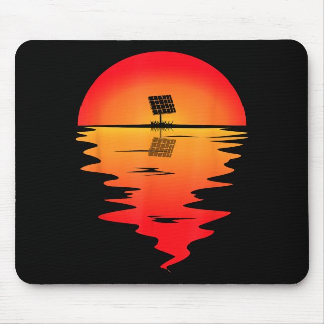 Solar Installation Sunset Solar Panel Installer Mouse Pad (Front)