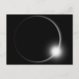 Solar Lunar Eclipse Moon Sun Flare Photography Postcard